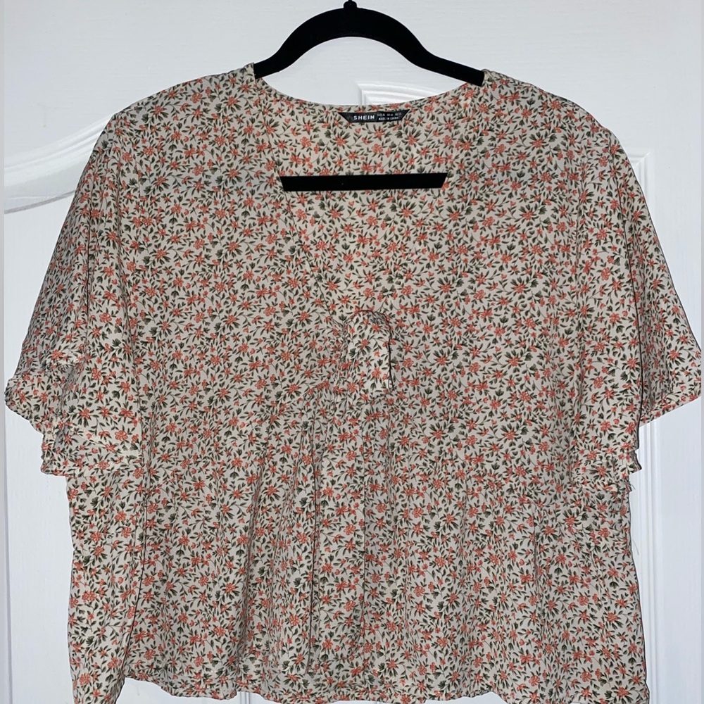 Shein V-Neck Floral Top